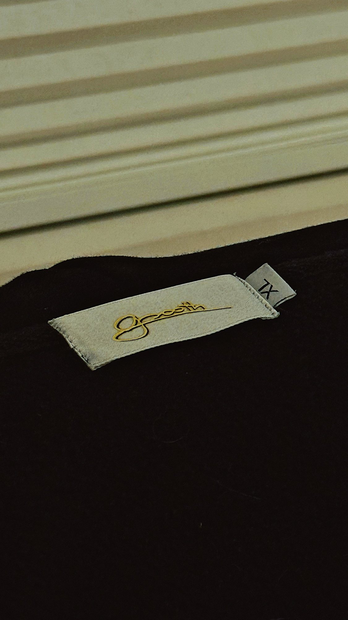 Custom woven Gbooth tag inside the hoodie